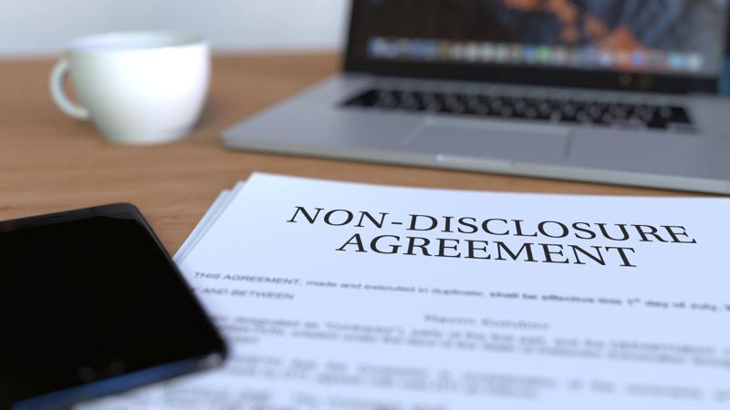 A non-disclosure agreement form. If you're a Connecticut employer in need of legal counseling contact Aeton Law Partners.
